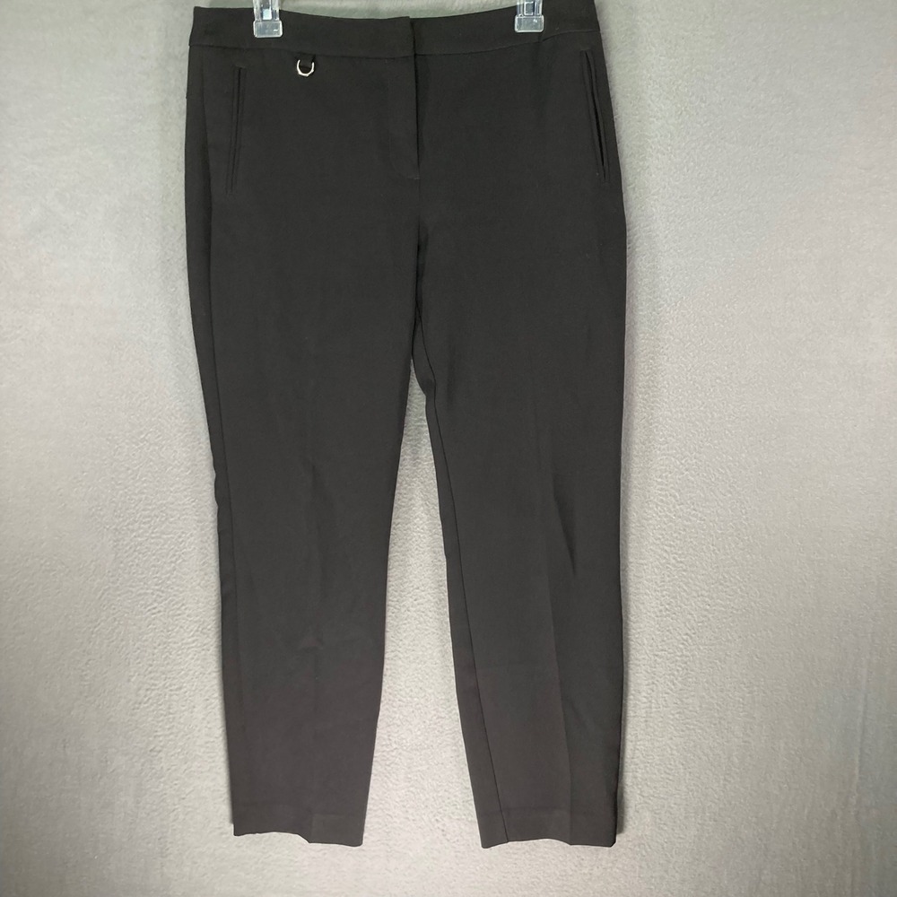 Adrianna Papell Black Dress Pants Women's 8 Stretch Career Work Slacks‎